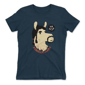 Kendrick Llama Womens T-Shirt in Midnight Navy color